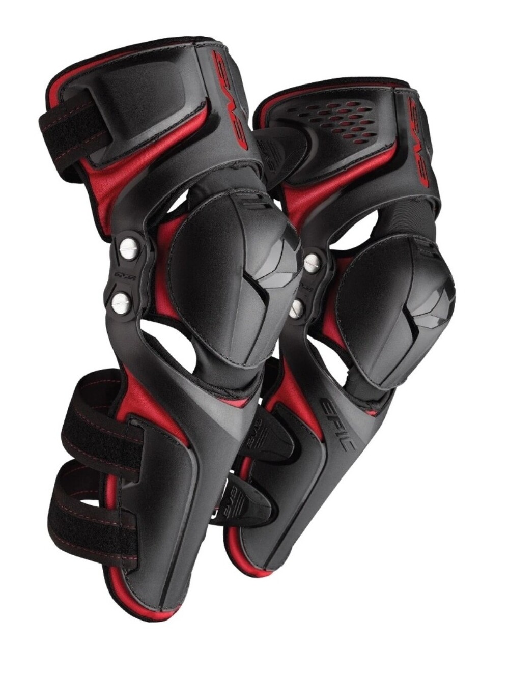 EVS Epic Knee Pads Black & Red For Dirt bike Or Motorcycle Size L - XL